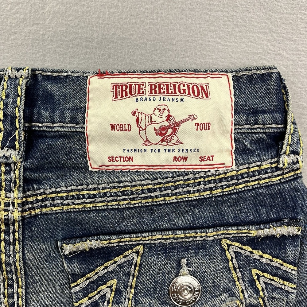 True Religion Jeans Womens 26 Fits 29x32 Ricki Lurex Relaxed Straight Super QT - Picture 6 of 16